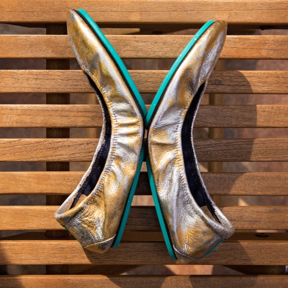 NWT Custom Silver and Gold Foiled Tieks by Heather - Picture 5 of 6